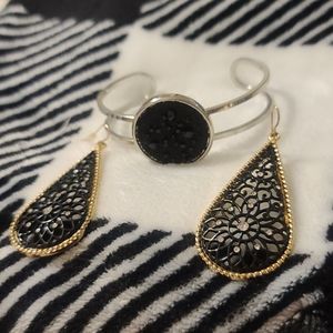 L+D Bracelet and earrings